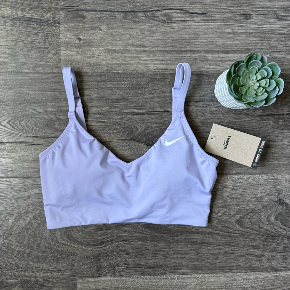 NEW Nike Women's Essentials V-Neck Midkini Swim Top